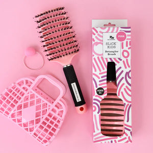 Detangler Hair Tamer Brush - Pink - No Nasties
