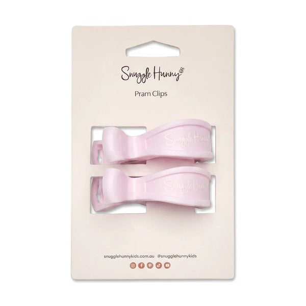 Pram Clip Pair - Baby Pink - Snuggle Hunny
