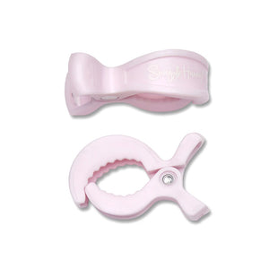 Pram Clip Pair - Baby Pink - Snuggle Hunny
