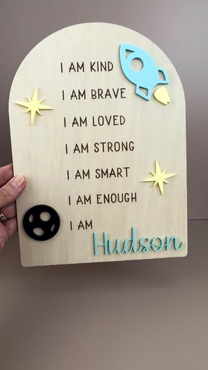 Custom Space Affirmation Sign - Luma Light