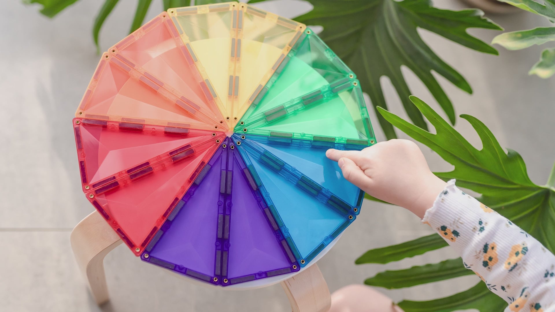 Rainbow Geometry Pack 30 pc - Connetix Tiles