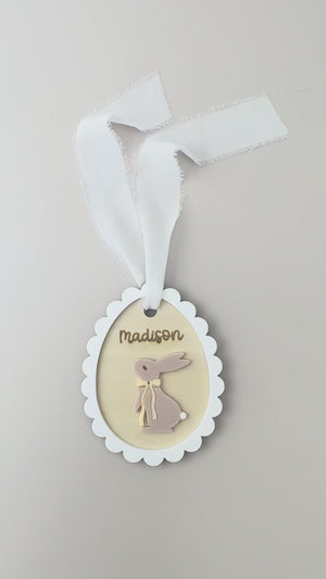 Custom Easter basket tag - Bunny - Luma Light