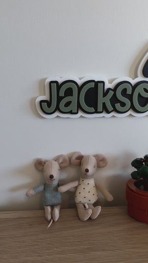 Custom Name Sign Detailed | Layered acrylic name plaque - Gamer - Luma Light