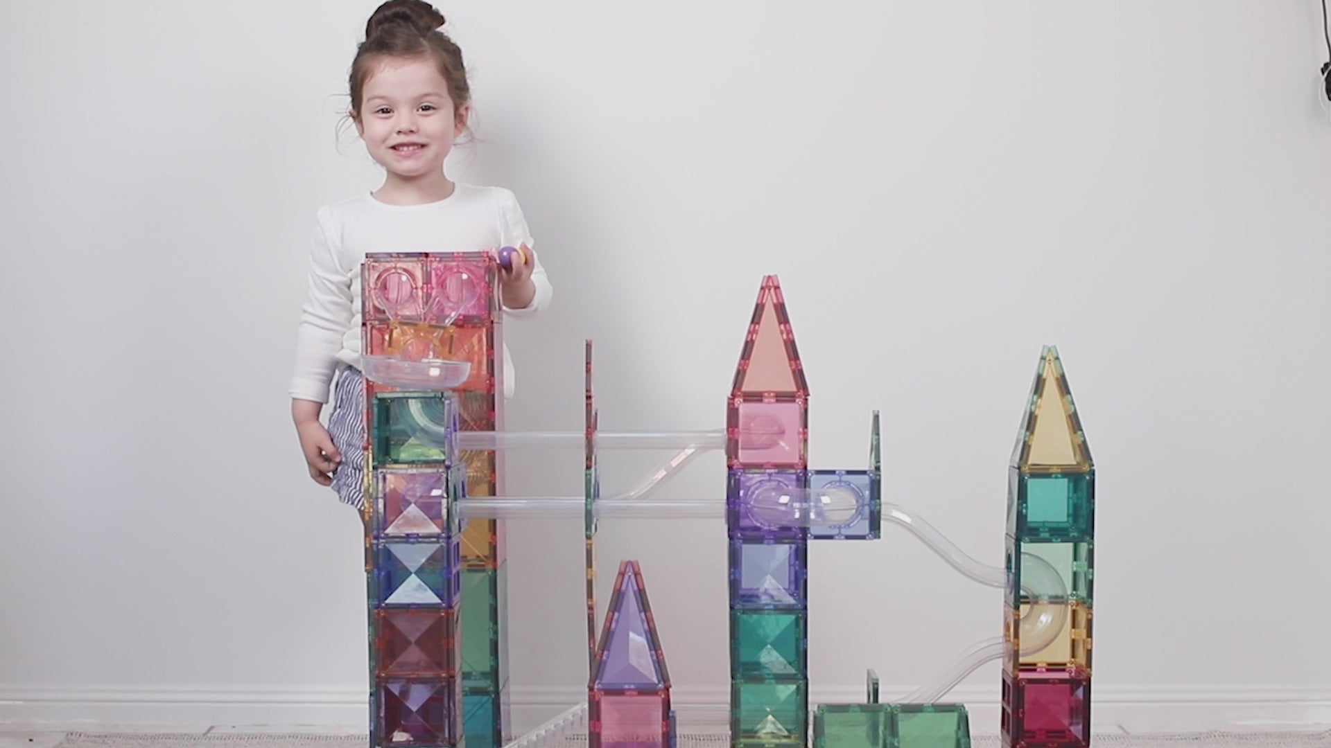 Pastel Ball Run Pack 106 pc - Connetix Tiles