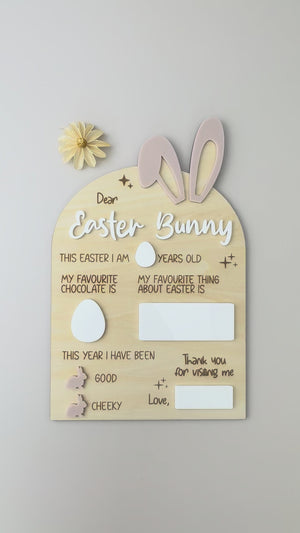 Dear Easter Bunny Reusable Board - Luma Light