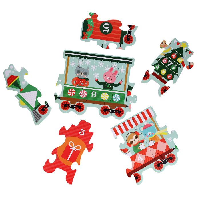 Christmas Train Shaped Puzzle - Petit College