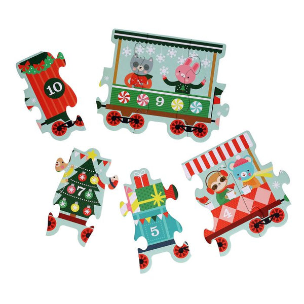 Christmas Train Shaped Puzzle - Petit College