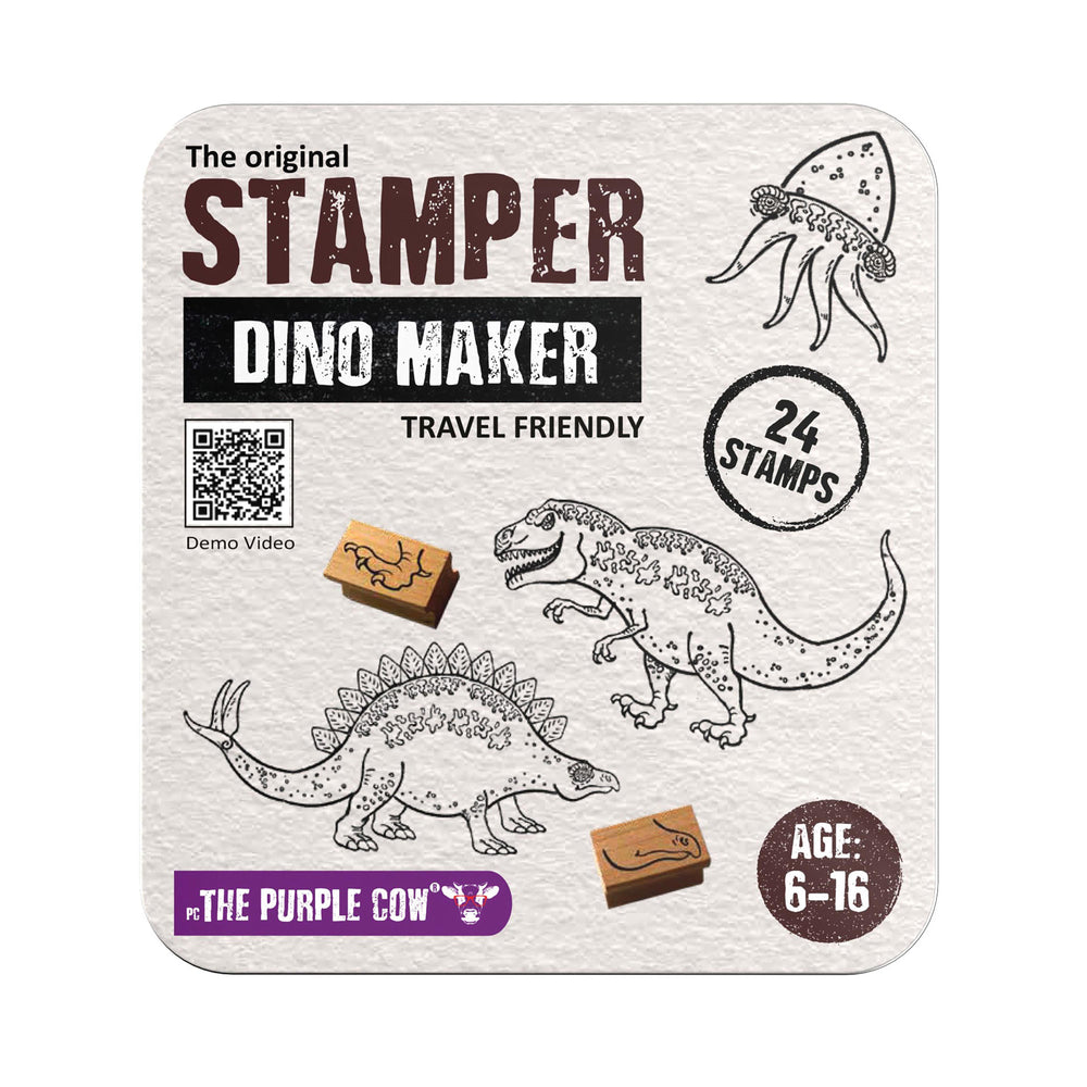 Stamper Travel Tin - Dino Maker - The Purple Cow