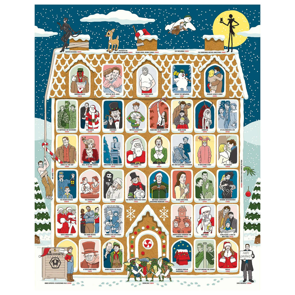 Ridleys Bucket List Puzzle:50 Must - Watch Christmas Movies-1000pc Red - IS Gift