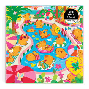 Capybara Pool Day Family Puzzle - 500pcs - Mudpuppy