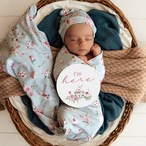 Tea Party & Sage Reversible Milestone Cards - Snuggle Hunny