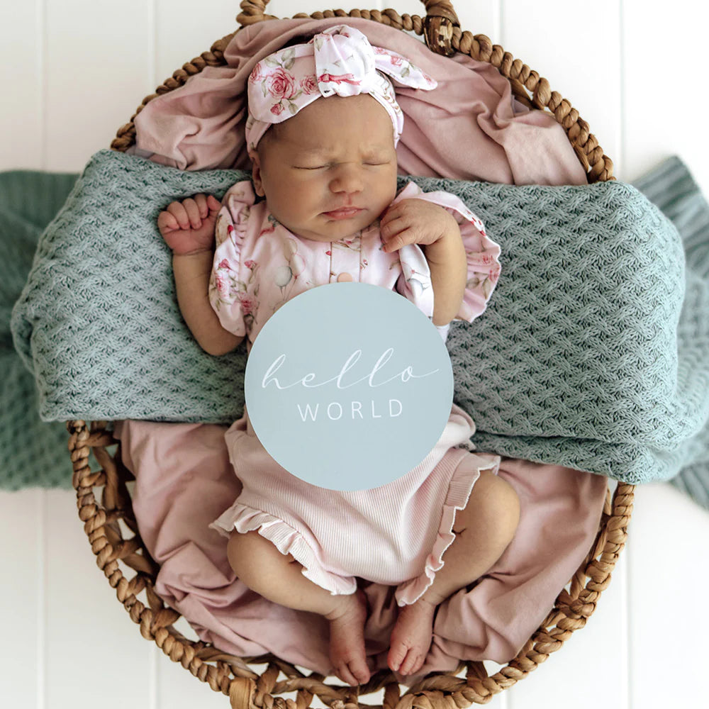 Tea Party & Sage Reversible Milestone Cards - Snuggle Hunny