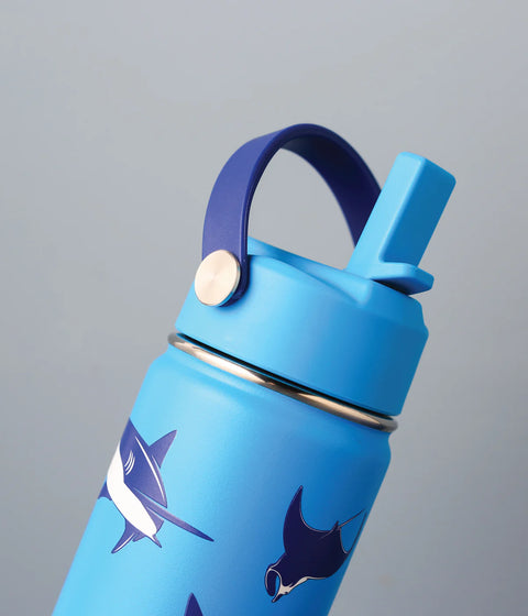 400ml Insulated Little Adventurer Bottle - Sharks - Cheeki