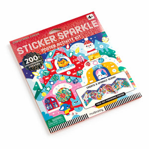 Christmas Cheer Sticker Sparkle Poster Activity Kit - Mudpuppy