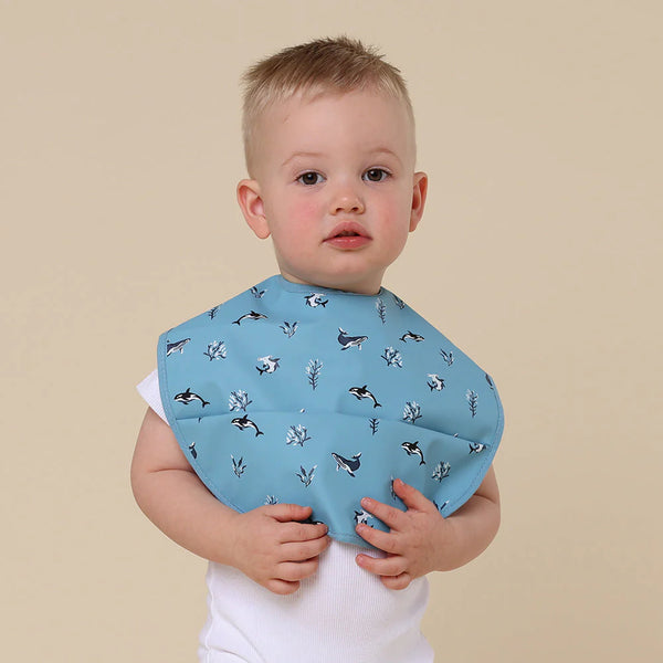 Blue Ocean Snuggle Bib Waterproof - Snuggle Hunny