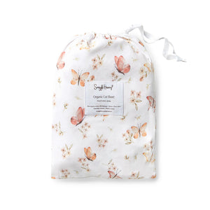 Butterfly Organic Fitted Cot Sheet - Snuggle Hunny