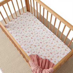 Butterfly Organic Fitted Cot Sheet - Snuggle Hunny