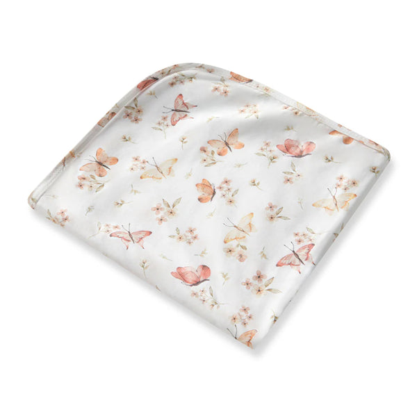 Butterfly Organic Jersey Wrap & Topknot Set - Snuggle Hunny