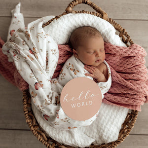 Butterfly & Pink Sand Reversible Milestone Cards - Snuggle Hunny