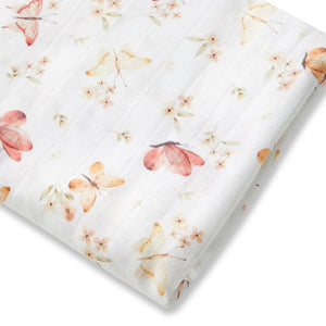 Butterfly Organic Muslin Wrap - Snuggle Hunny