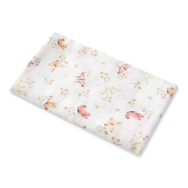 Butterfly Organic Muslin Wrap - Snuggle Hunny