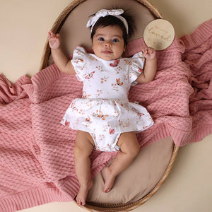 Butterfly Short Sleeve Organic Dress - Snuggle Hunny