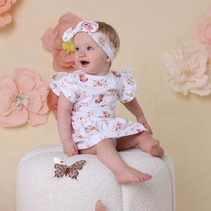 Butterfly Short Sleeve Organic Dress - Snuggle Hunny