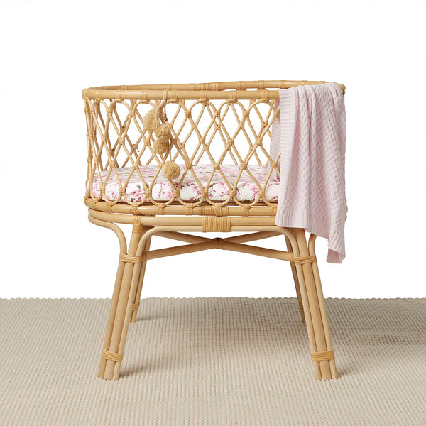 Cherry Blossom Organic Bassinet Sheet / Change Pad Cover - Snuggle Hunny