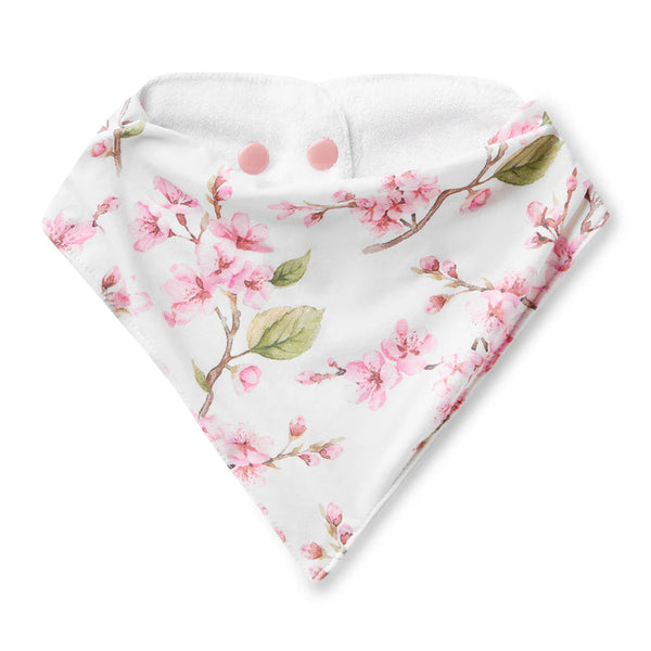 Cherry Blossom Organic Dribble Bib - Snuggle Hunny