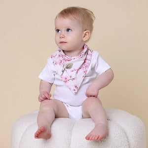 Cherry Blossom Organic Dribble Bib - Snuggle Hunny