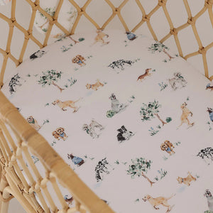 Dog Park Organic Bassinet Sheet / Change Pad Cover - Snuggle Hunny
