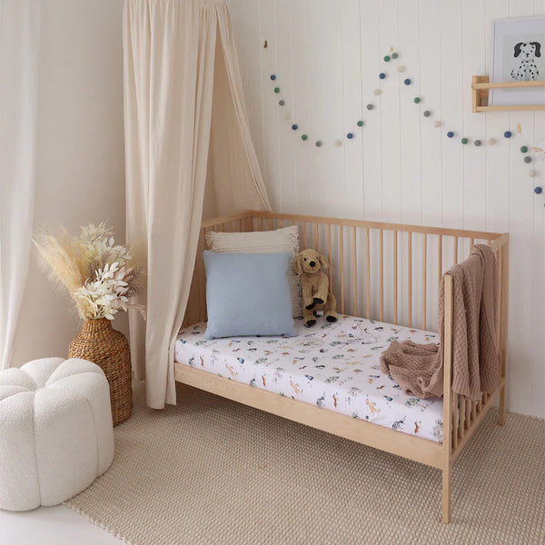 Dog Park Organic Fitted Cot Sheet - Snuggle Hunny