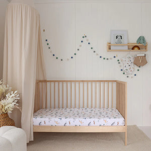 Dog Park Organic Fitted Cot Sheet - Snuggle Hunny