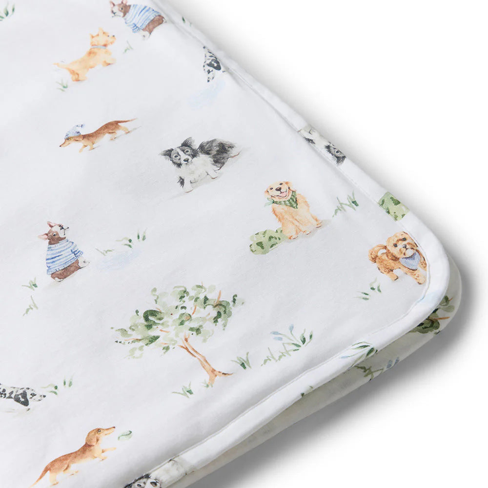 Dog Park Organic Hooded Baby Towel - Snuggle Hunny