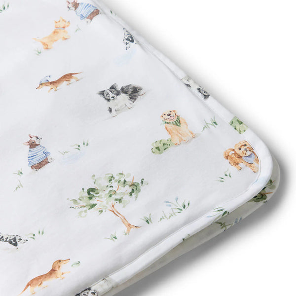 Dog Park Organic Hooded Baby Towel - Snuggle Hunny