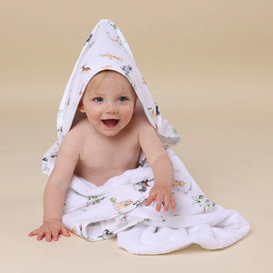 Dog Park Organic Hooded Baby Towel - Snuggle Hunny