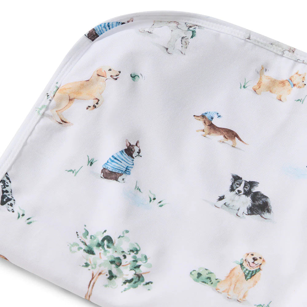 Dog Park Organic Jersey Wrap & Beanie Set - Snuggle Hunny
