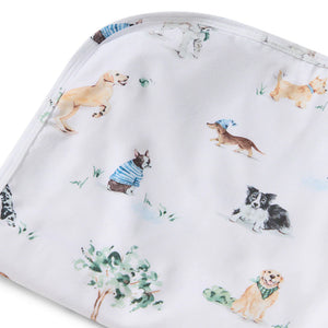 Dog Park Organic Jersey Wrap & Beanie Set - Snuggle Hunny