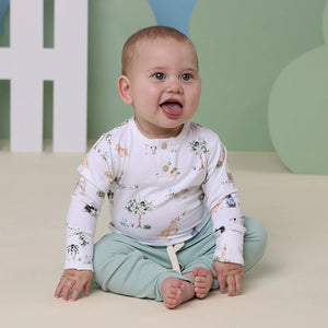 Dog Park Long Sleeve Organic Bodysuit - Snuggle Hunny - DISCOUNTED