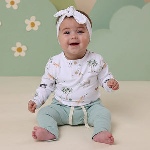 Dog Park Long Sleeve Organic Bodysuit - Snuggle Hunny - DISCOUNTED