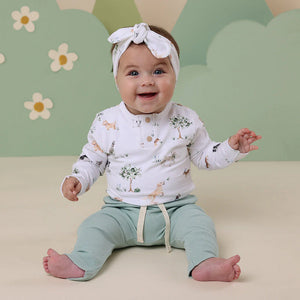 Dog Park Long Sleeve Organic Bodysuit - Snuggle Hunny - DISCOUNTED