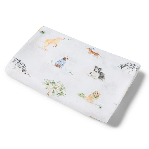 Dog Park Organic Muslin Wrap - Snuggle Hunny