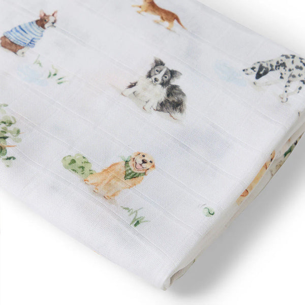 Dog Park Organic Muslin Wrap - Snuggle Hunny