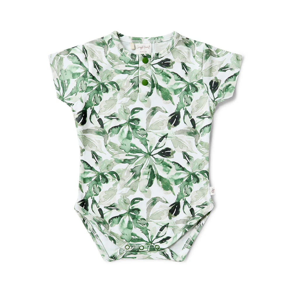 Evergreen Short Sleeve Bodysuit - Snuggle Hunny DISCOUNTED