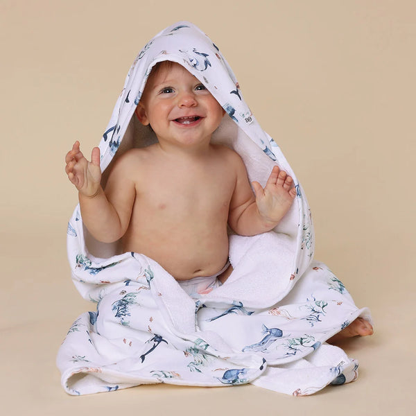 Ocean Organic Hooded Baby Towel - Snuggle Hunny