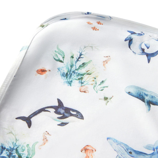Ocean- Jersey Wrap & Beanie Set - Snuggle Hunny