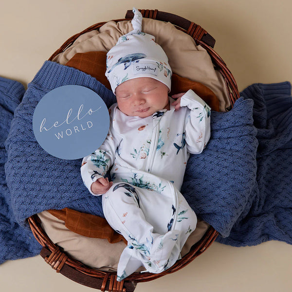 Ocean & Indigo Reversible Milestone Cards - Snuggle Hunny