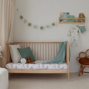 Sage Diamond Knit Organic Baby Blanket - Snuggle Hunny