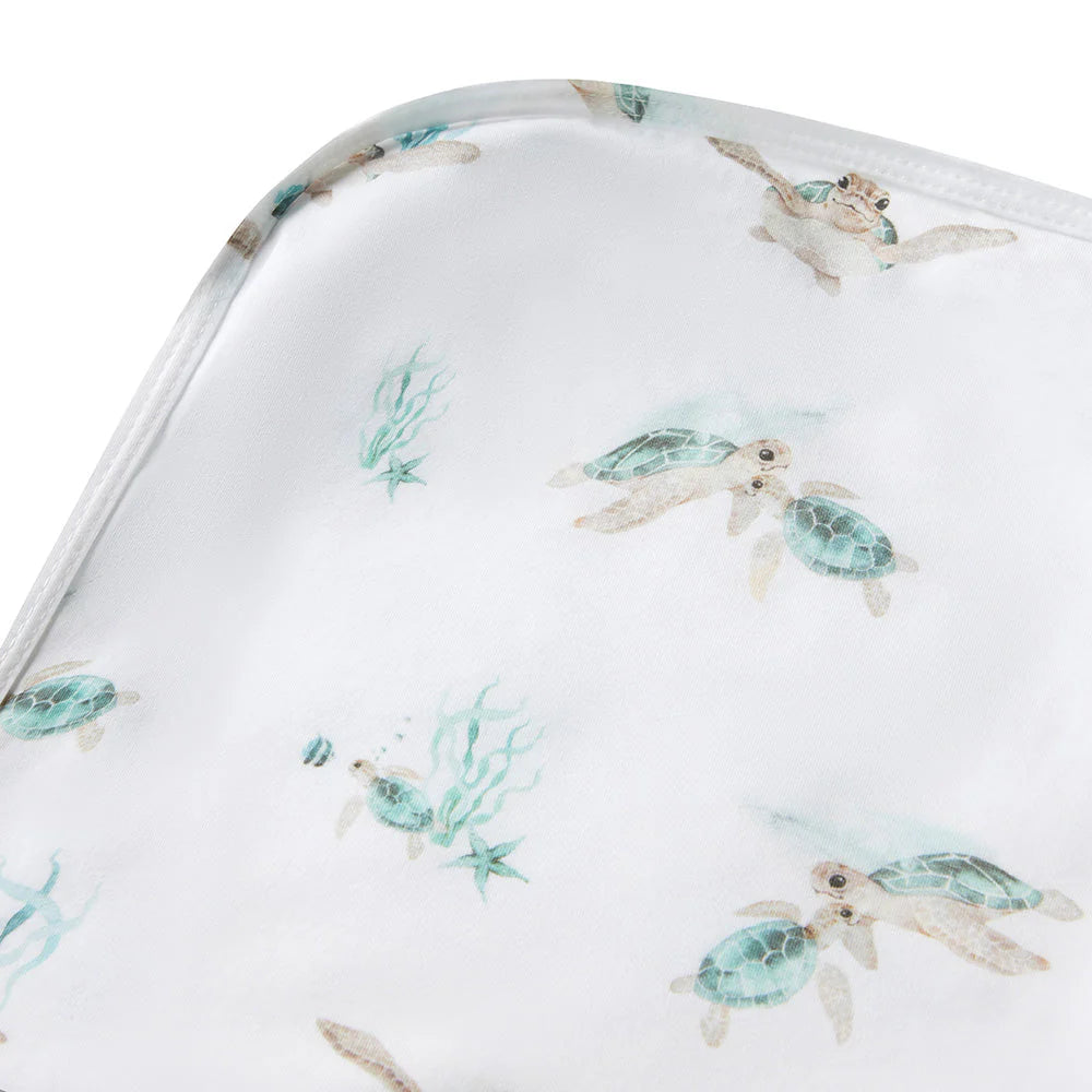 Turtle Organic Jersey Wrap & Beanie Set - Snuggle Hunny