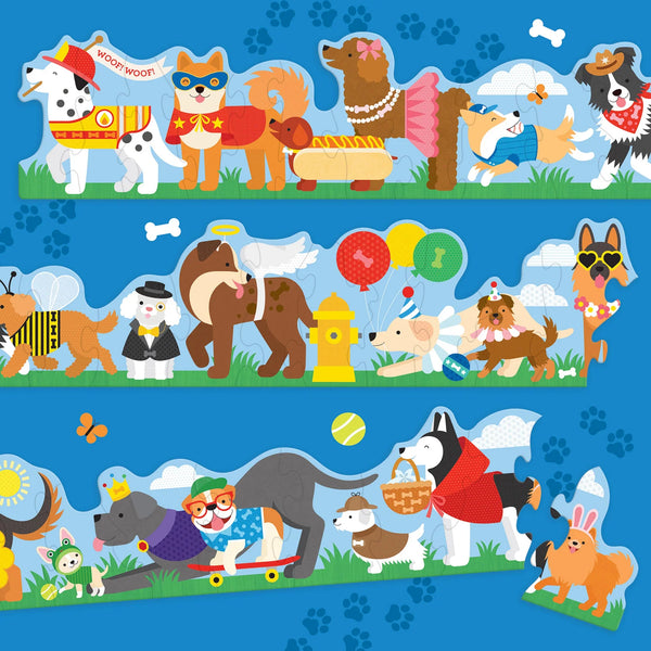 Dog Parade Shaped Floor Puzzle - 30pcs - Petit Collage